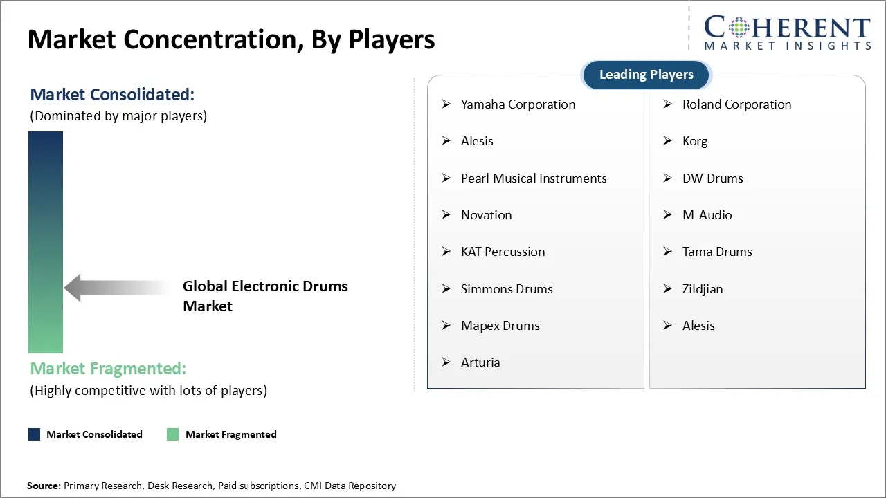 Electronic Drums Market Concentration By Players